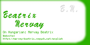 beatrix mervay business card